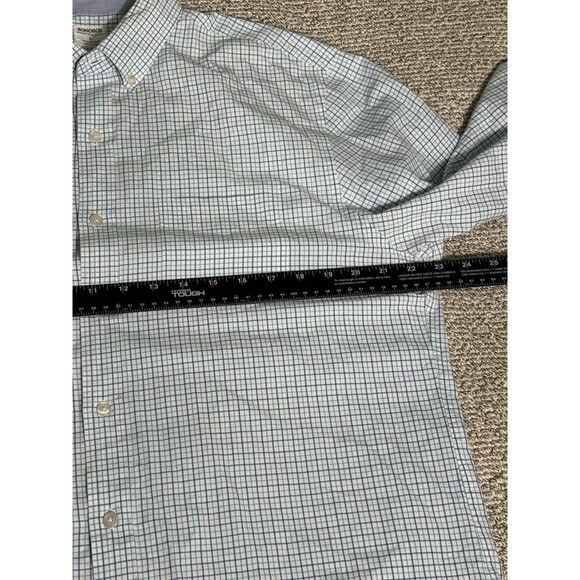 Bonobos Button Down Shirt Mens Large White Check Long-Sleeve Cotton Standard Fit - Picture 5 of 6